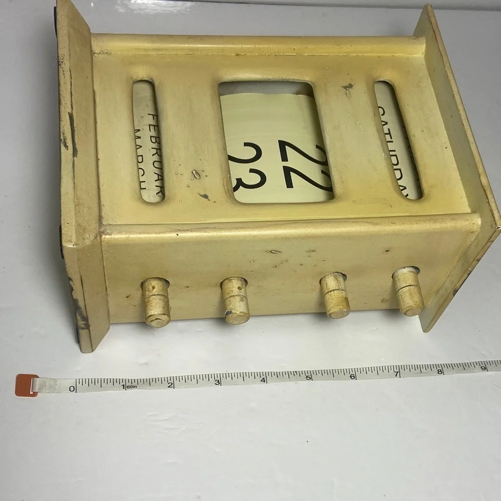 Vintage off white Perpetual Calendar office home decor